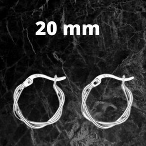 💐 925 Stamped Twisted Hoop Earrings